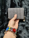 Sophisticated Black & White Checkered Wallet for Women