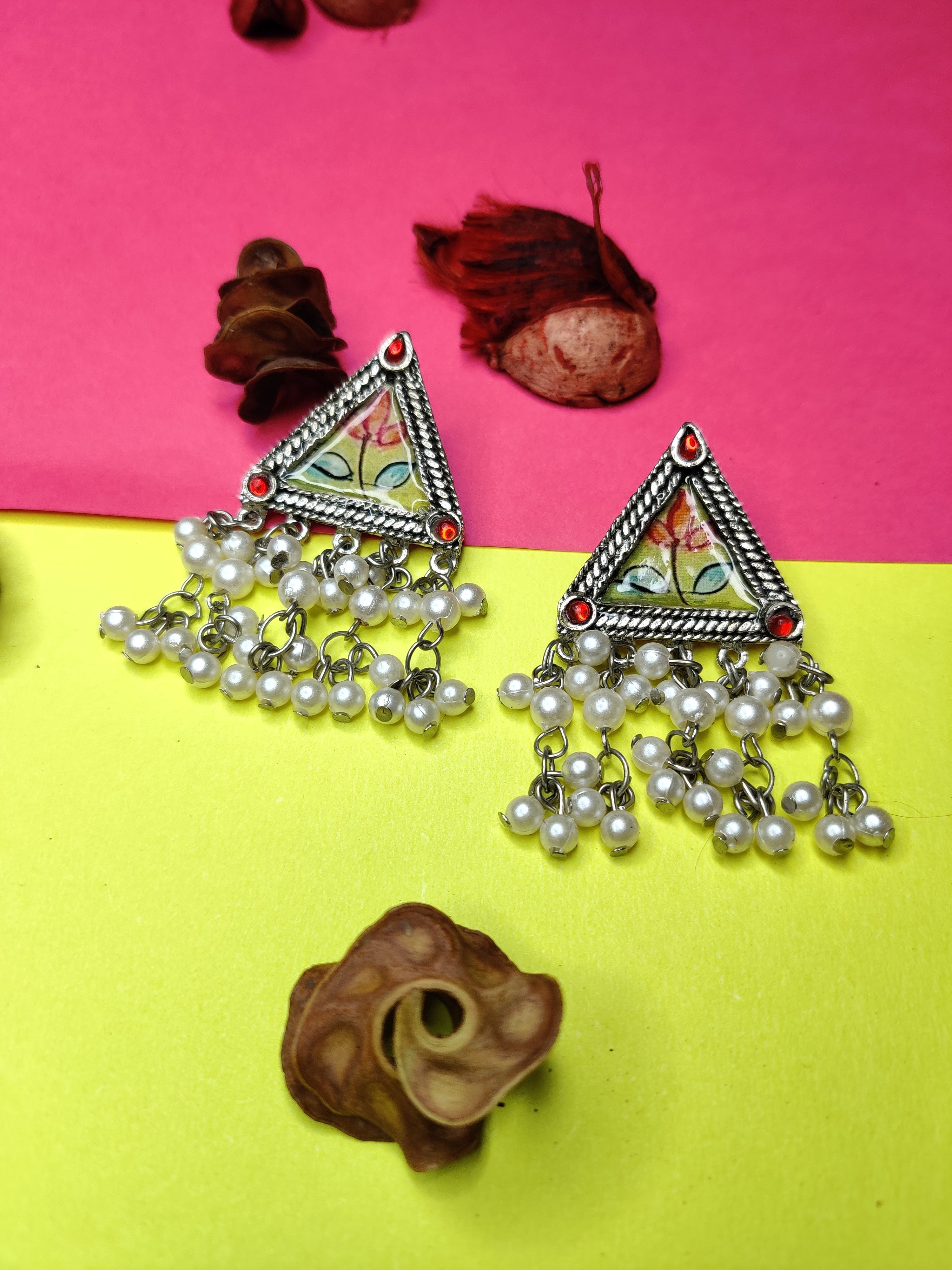 Antique German Silver Oxidised Necklace Set