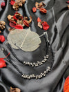 Fashionable Black Beaded Anklet For Her
