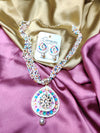 Fashionably Fun: Multicolor Beads Necklace and Earring Set