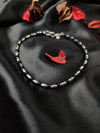 Minimalist Black Beaded Anklet