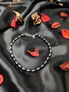 Minimalist Black Beaded Anklet