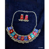 Meena Choker Necklace with Vibrant Enamel Work