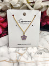 Purple Posy Charm Pendant - Charming and Chic Floral Accent