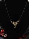 Stunning American Diamond Mangalsutra with Black Beads