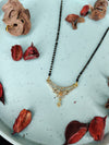 Stunning American Diamond Mangalsutra with Black Beads