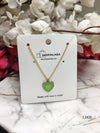 Enamel Heart Duo Necklace - Double Layered Symbol of Love