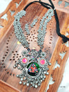 Intricate Black Polish Long Oxidized Necklace Set