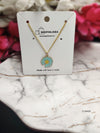Flower Petal Charm Necklace - Graceful Floral Shape