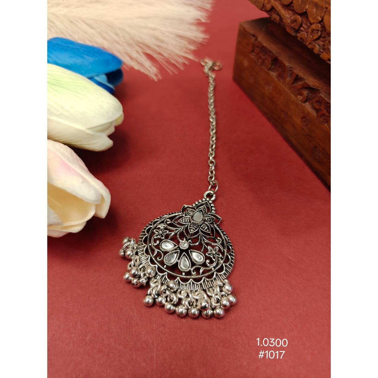Traditional Oxidized Maang Tikka