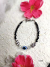 Crystal Clear Protection: Evil Eye with Elephant & Crystal Anklet