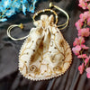 Shimmering Golden Embroidery Potli