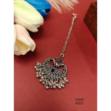 Oxidized silver plated Maang Tikka