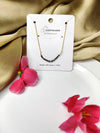 Modern Elegance Gold-Plated Mangalsutra with Jet Black Beads
