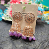 Rose Gold Kundan Jhumkas