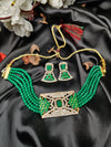 Royal Charm: Gold-Plated Necklace Set with Austrian Stones and Beads