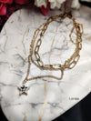 Layered Starshine Necklace - Luminous Charm Pendant