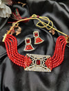 Royal Charm: Gold-Plated Necklace Set with Austrian Stones and Beads
