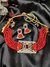 Royal Charm: Gold-Plated Necklace Set with Austrian Stones and Beads