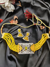 Royal Charm: Gold-Plated Necklace Set with Austrian Stones and Beads