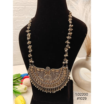 Silver-Plated Oxidized Necklace