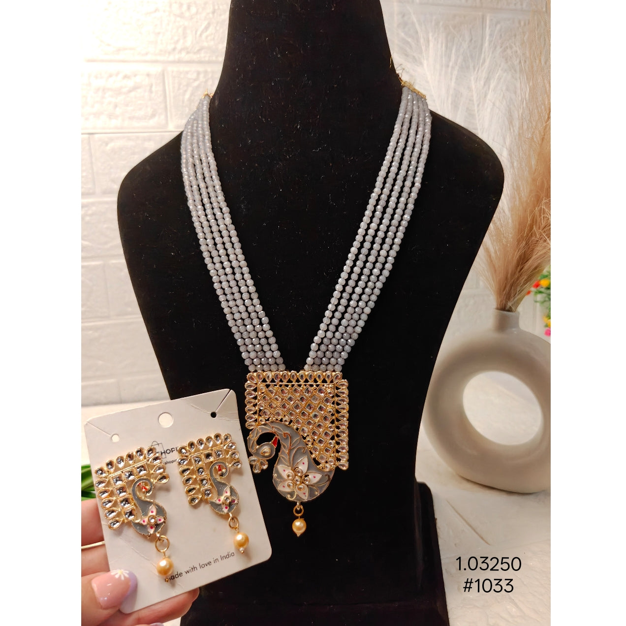 Kundan Meenakari Gold Plated Necklace Set