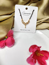 Dazzling Divinity Gold-Plated Mangalsutra with Shimmering Stones