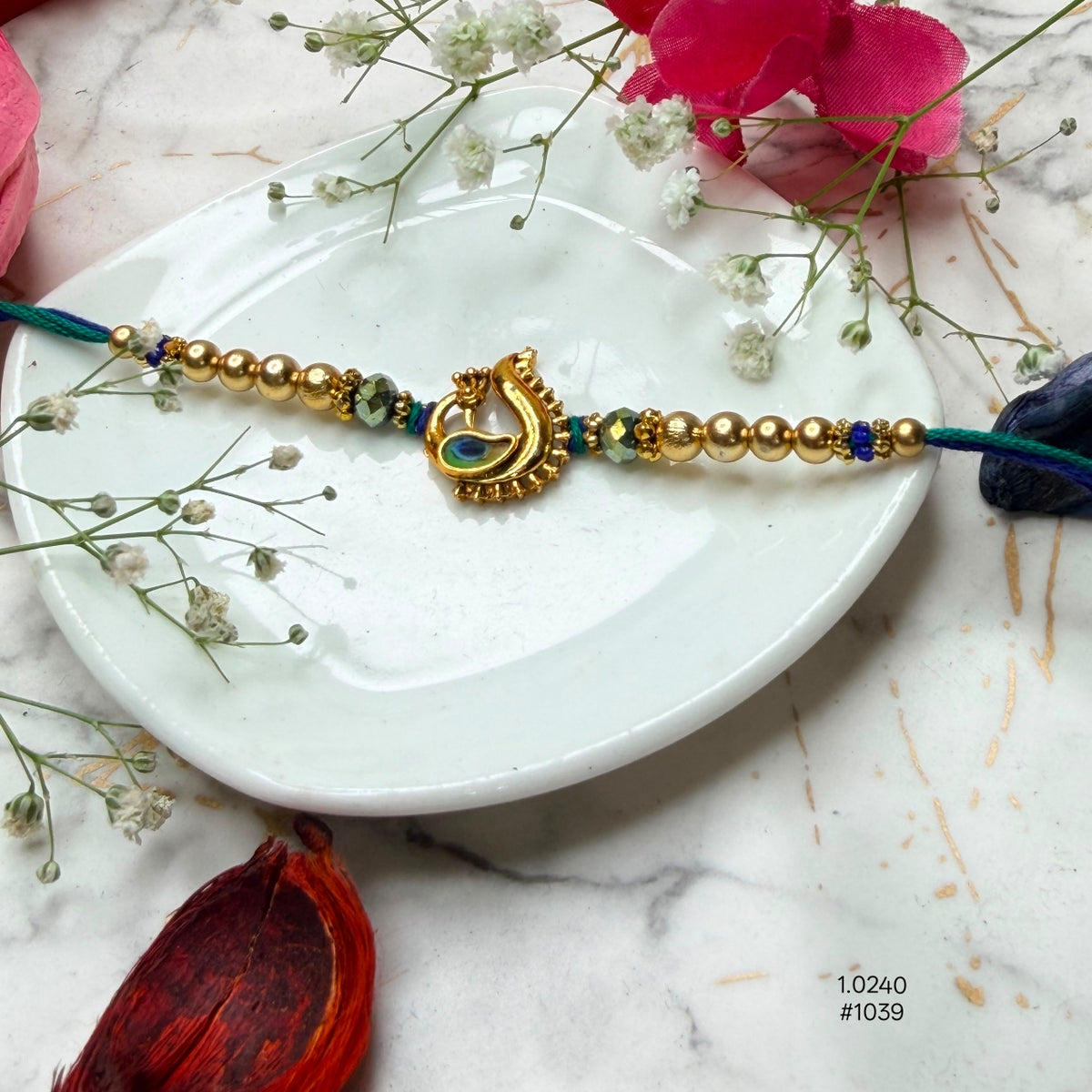 Peacock Pendant Rakhi