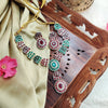 Exotic Flair: Ethnic Filigree Long Necklace Set