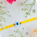 White Heart-Shaped Evil Eye Bead  Friendship Band