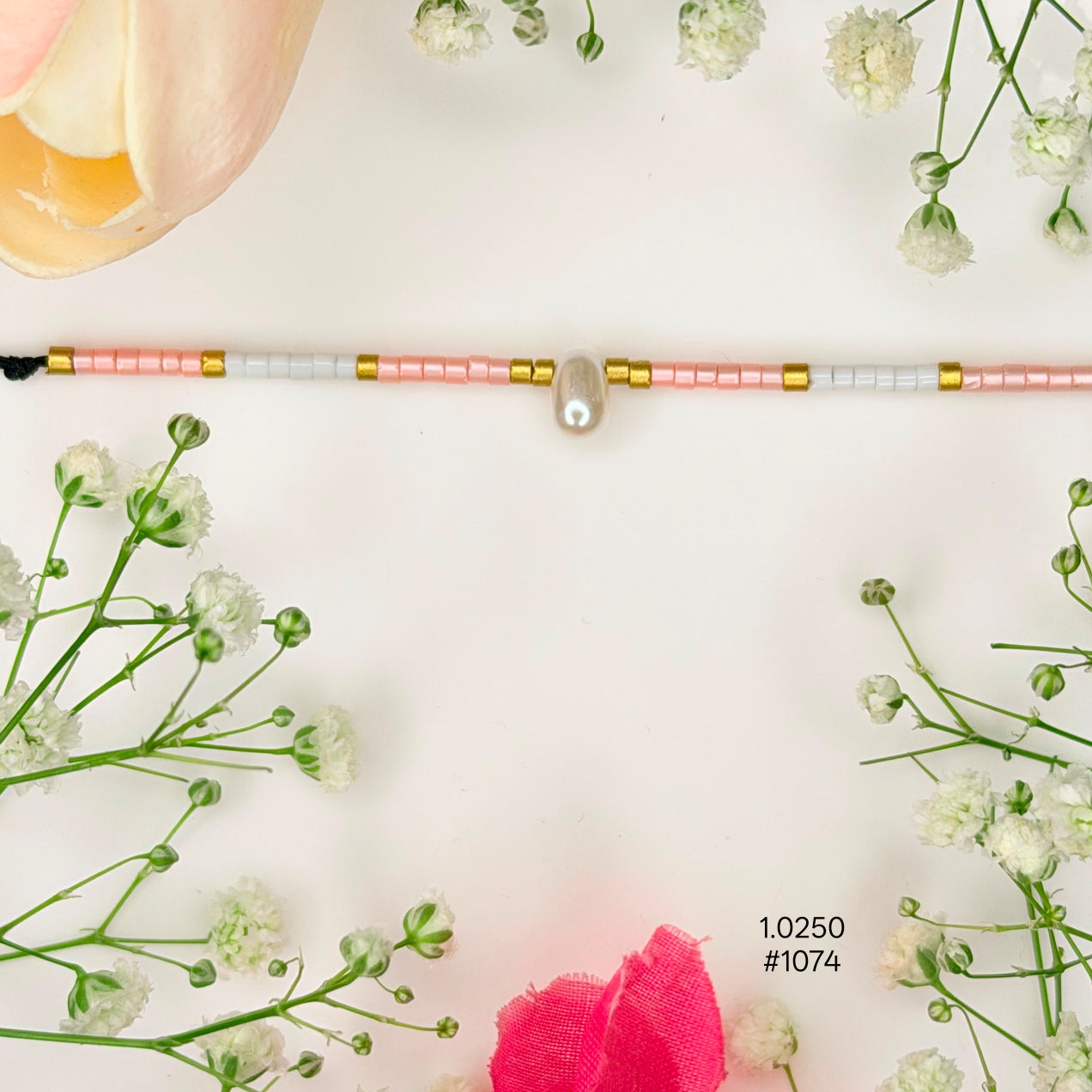 Minimal Beaded Charm Friendship Band