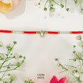Red White Beaded Friendship Band
