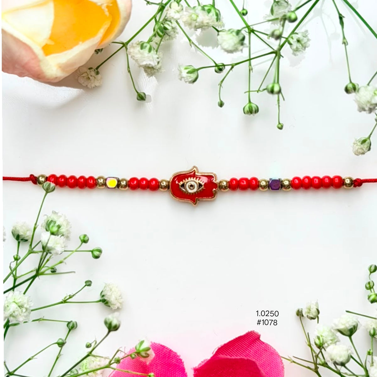Red Evil Eye Beaded Friendship Band