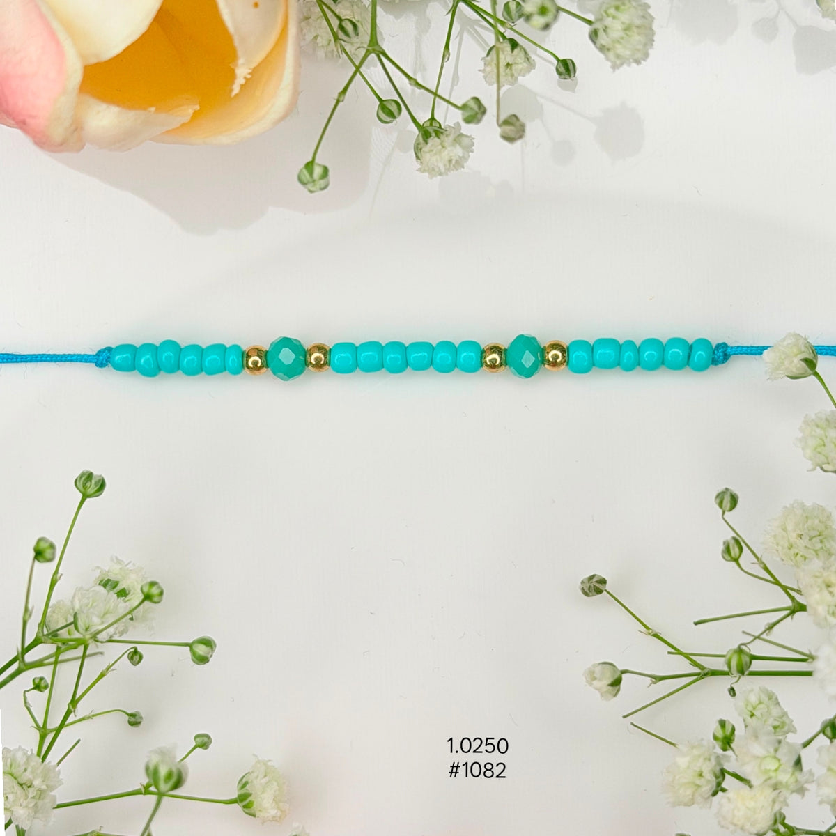 Elegant Aqua Blue Bead Designer Friendship Band