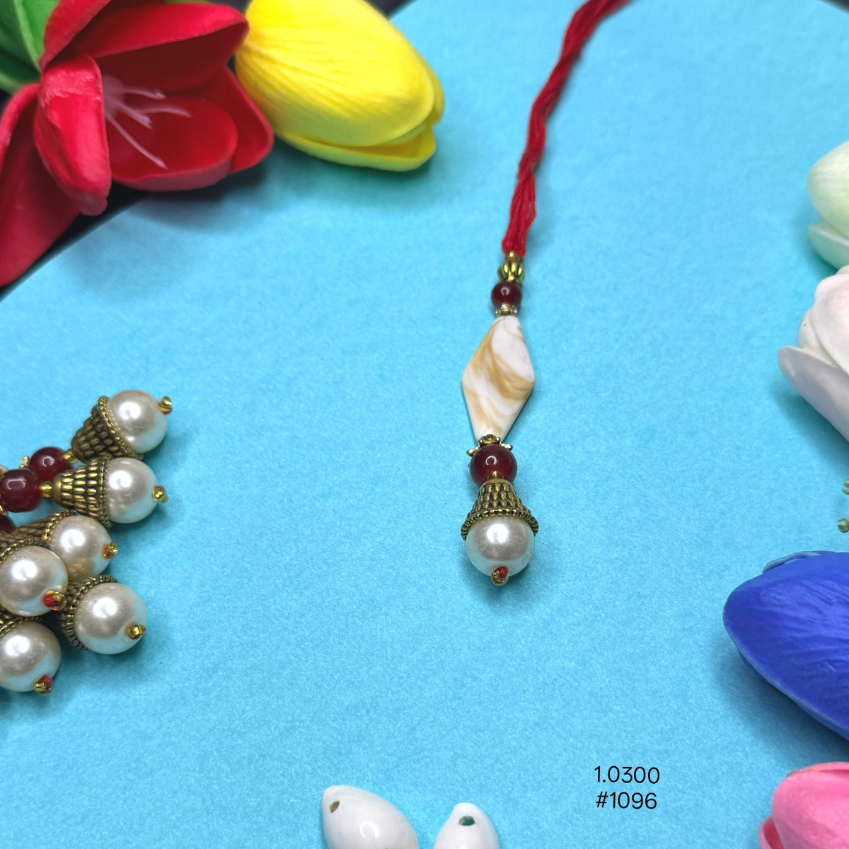 Festive Marbled Lumba Rakhi for Bhabhi