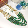 Elegant 5 Layered Mala with Matching Earrings