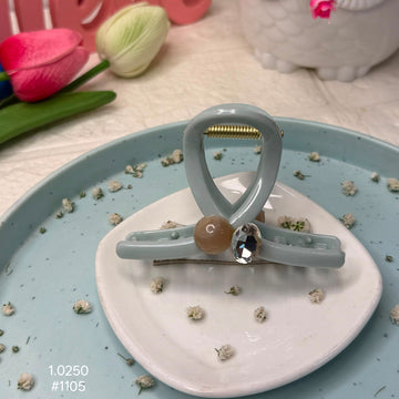 Green Korean Loop Hair Claw Clip