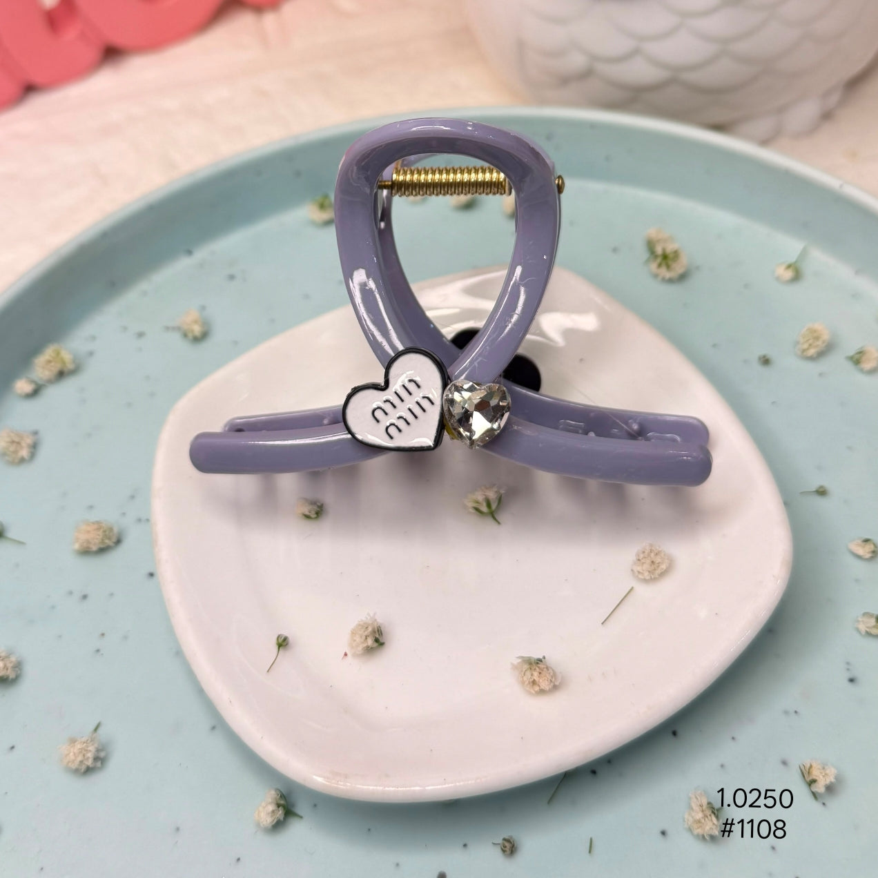 Purple Infinity Loop Hair Claw Clip for Women