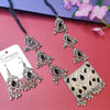 Stunning Oxidized Long Necklace with Meenakari