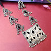 Stunning Oxidized Long Necklace with Meenakari