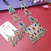 Stunning Oxidized Long Necklace with Meenakari