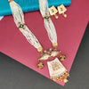 Unique Long Mala with Copper Detail and Earrings