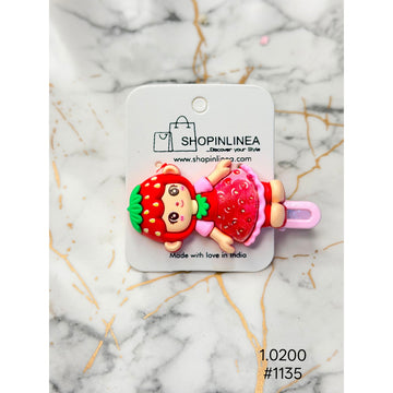 Cute Strawberry Girl Hair Clip
