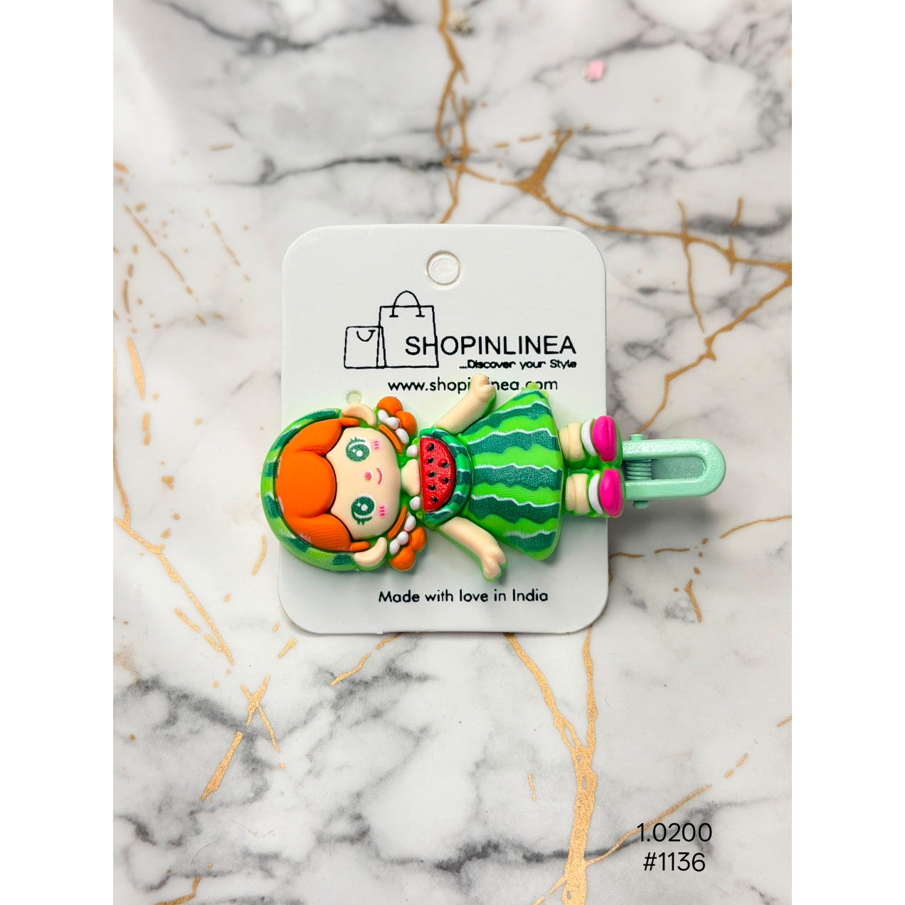 Cute Watermelon Girl Hair Clip