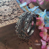 Chic Black Metal Bangles with Musical Ghungroo Accents