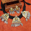Beautiful Dual Tone Oxidised Necklace for Festive Wear