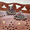 Artisan Oxidized Peacock Earrings