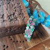 Unique Oxidized Bangles Showcasing Red and Green Colors