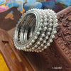 Bohemian Oxidised Pearl Bangles