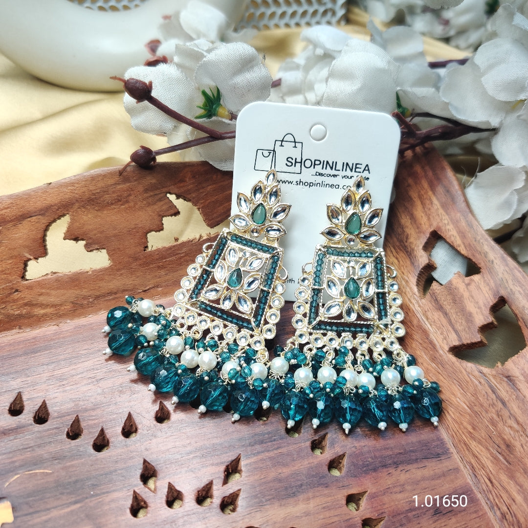 Mythical Magic: Kundan & Pearl Drop Earrings